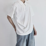 Casual Loose Polo Collar Polo T-shirt