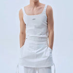 Square Neck Ribbed Slim Fit Tank Top