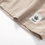 California Palm Tree Print Drop Shoulder Oversize T-Shirt & Corduroy Drawstring Shorts