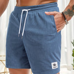3 Pieces Corduroy Drawstring Shorts