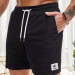 3 Pieces Corduroy Drawstring Shorts