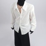 Sequined Casual Loose Peak Collar Shirt