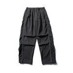 Pleated Quick-drying Reflective Strip Loose Drawstring Pants