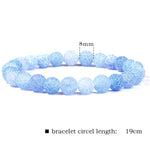 Natural Agate Stone Crystal Balance Beaded Bracelet
