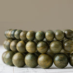 Buddha Stones Tibetan Green Sandalwood Soothing Cure Bracelet (Extra 35% Off | USE CODE: FS35)