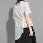 Women's Batwing Loose-fitting Waist Patchwork T-shirt