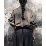 Vintage Stand Collar Loose Shirt