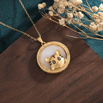 Buddha Stones White Jade Year of the Tiger Blessing Necklace
