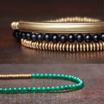 Buddha Stones Tibetan Various Agate Stone Copper Protection Triple Wrap Bracelet