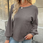 Zeagoo Long Sleeve Backless Hollow Knit Sweater for Women Casual Work Office Loose Fit 2026 | Under