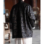 Stand-up Collar Brocade Sea Pattern Jacket