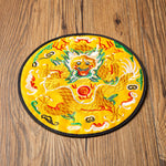 Buddha Stones Dragon Embroidery Cup Mat Pad Tea Cup Coaster Kung Fu Tea Mat
