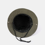 Mountain Pattern Bucket Hat With Chin Strap