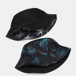 Double Side Reversible Palm Tree Pattern Bucket Hat