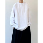 320G Solid Color Crew Neck Long Sleeve T-Shirt