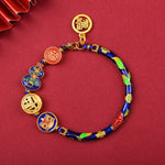 Buddha Stones Tibetan Gourd Fortune Happiness Lion Wealth Luck Bracelet