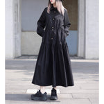 Black Loose Long-sleeved Dress