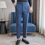 Casual Slim-fit Striped Trousers