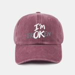 I'm Broken Print Washed Baseball Cap
