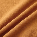Long Sleeved Linen Look Stand Collar Shirt
