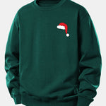 Christmas Hat Print Relax Fit Sweatshirt