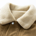 Teddy Lined Corduroy Zipper Jacket