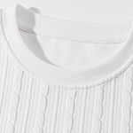 Relax Fit Twist Jacquard Crew Neck Sweatshirt & Twisted Jacquard Straight Leg Pants