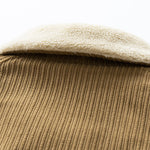 Teddy Lined Corduroy Zipper Jacket