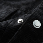 Teddy Lined Tie Dye Corduroy Pocket Button Up Jacket