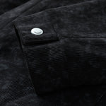 Teddy Lined Tie Dye Corduroy Pocket Button Up Jacket