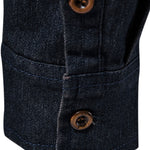 Washed Denim Western Shirt With Pockets