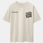 Faith Over Fear Print Drop Shoulder Oversize T-Shirt