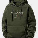 Milano Print Drawstring Hoodie