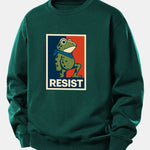Resist Portland Frog Print Relax Fit Sweatshirt