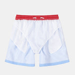 3 Pieces Vertical Striped Drawstring Swim Shorts