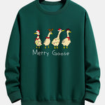 Christmas Duck Print Relax Fit Sweatshirt