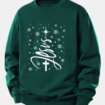 Christmas Jesus Print Relax Fit Sweatshirt