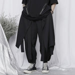 Black Oversized Loose Cropped Pants