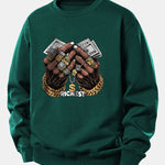 Money Hand Print Relax Fit Sweatshirt