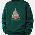 Christmas Tree Slogan Print Relax Fit Sweatshirt