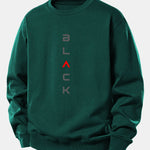 Black Print Relax Fit Sweatshirt