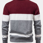 Contrast Twist Jacquard Knit Sweater