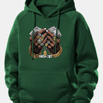 Money Hand Print Drawstring Hoodie