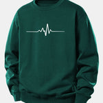 Heartbeat Print Relax Fit Sweatshirt