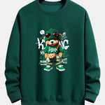 Graffiti Bear Print Relax Fit Sweatshirt