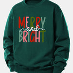 Merry And Bright Print Relax Fit Sweatshirt