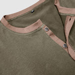 Men's casual half-button color-blocked short-sleeved polo