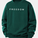 Freedom American Flag Print Relax Fit Sweatshirt
