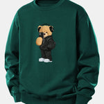 Fashion Bear Taking Photo Print Relax Fit Sweatshirt