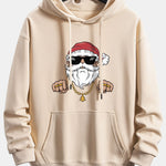 Hip Hop Santa Claus Print Relax Fit Hoodie